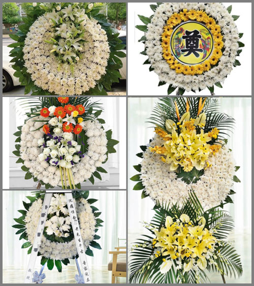 四川成都彭州市葛仙山镇永乐村花圈速递